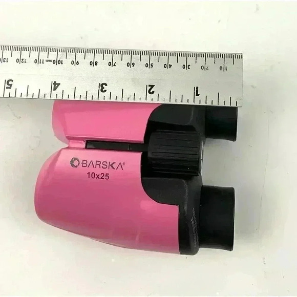 Barska 10x25 Pink Porro Binoculars 288FT With Carrying Bag Outdoor Camping - Picture 7 of 8
